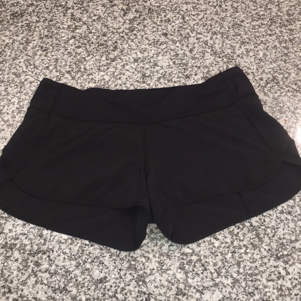 Lululemon black running shorts